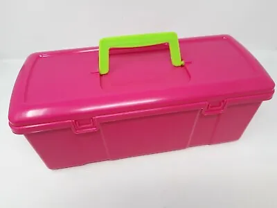 5L Utility Box Storage Hobby Art & Craft Organiser Make Up Tool Box Pink • £11.74