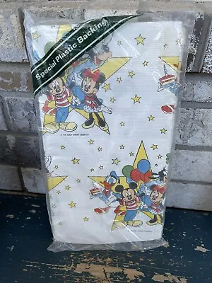 Vintage Disney Mickey Mouse Minnie Paper Table Cover Birthday Party Supplies A7 • $11.20