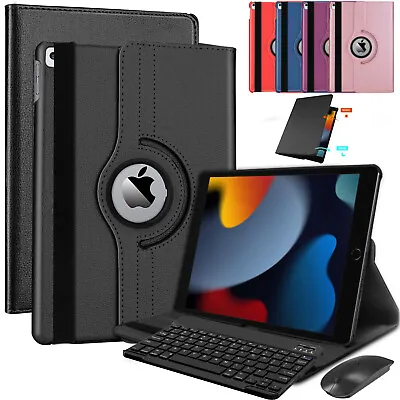 For IPad 9th 8th 7th Generation 10.2' Wireless Keyboard Leather Case Cover/Mouse • $24.95