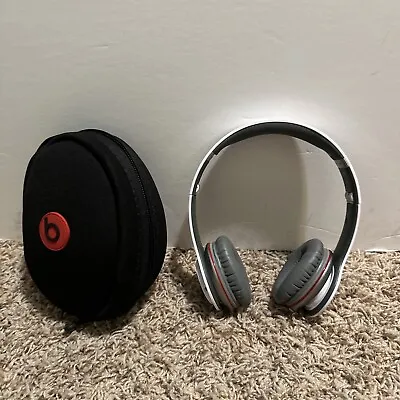 Monster Beats By Dre Solo HD Wired On-Ear RED/ WHITE Headphones PARTS/Repair • $15