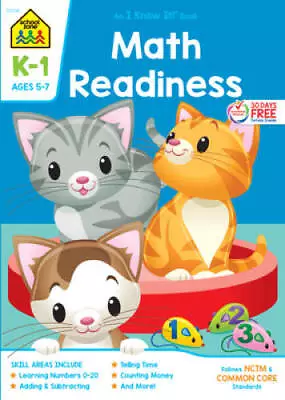 Workbooks-Math Readiness Grades K-1 - Paperback - GOOD • $3.59