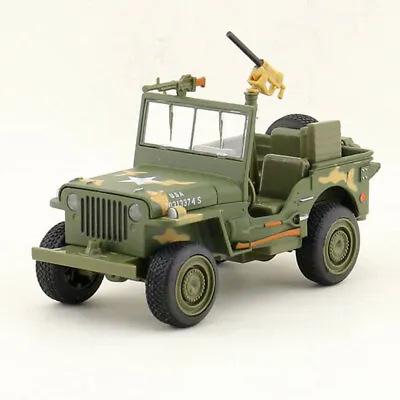 £20.94 • Buy 1/24 Willys WW II Jeep Military Vehicle Model Car Diecast Toys For Kids Boys