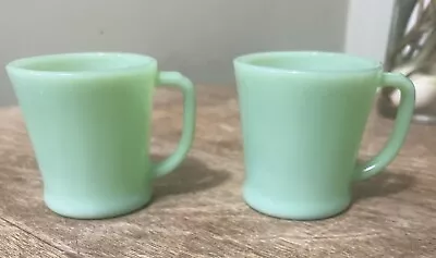 2 Vintage Jadeite D Handled Mugs • $30