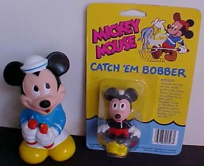 Disney Mickey Mouse Zebco Catch ‘em Bobber Vinyl Rubber Toy Figure Sailor Navy • $22