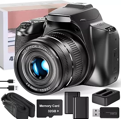 Digital Camera 64MP 4K Video 40X Zoom Lens WiFi Vlogging Camera For Photography • $199.79
