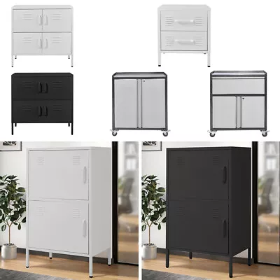 Home Office Filling Storage Cupboard Doors Lockable Bookcase Filing Cabinet • £95.95