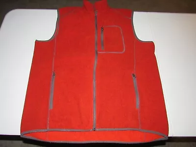 Duluth Trading Co. Men's Red Zip Up Fleece Vest Jacket Size XL Tall • $9.99
