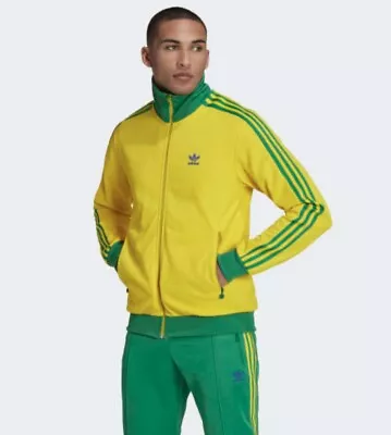 ADIDAS Beckenbauer FB Nations Tracksuit Jacket & Pants Set Brazil Men's Large • $189