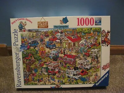 Ravensburger 1000 Piece Puzzle Ray's Comic Series Holiday Resort 1 The Campsite! • $35