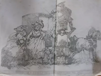 £88.20 • Buy 1784 Sympathy, Or A Family On A Journey Laying The Dust Thomas Rowlandson Print