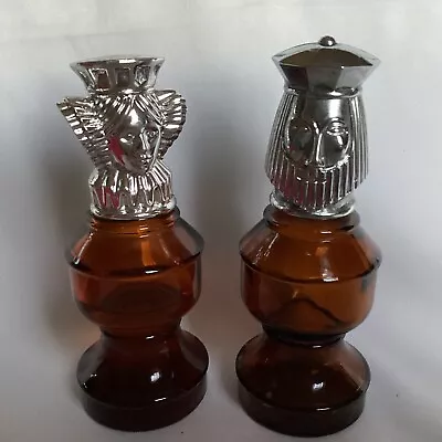 VINTAGE AVON KING AND QUEEN CHESS PIECE AFTERSHAVE BOTTLES ( One Half Full) • $29.95