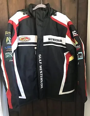 $60 • Buy Racing Gulf Western Oil Australia Polyester Jacket Black Mens SZ XXL  RARE