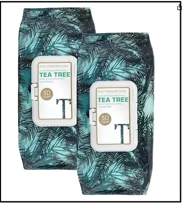 2pk Face Wipes Tea Tree Facial Cleansing Gentle Make Up Remover Wipes 50ct/pk** • $17.40