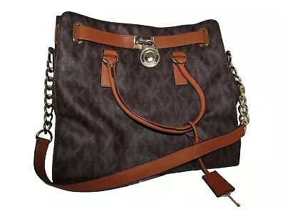 Michael Kors Monogram Brown Hammilton Handbag Womens • $50