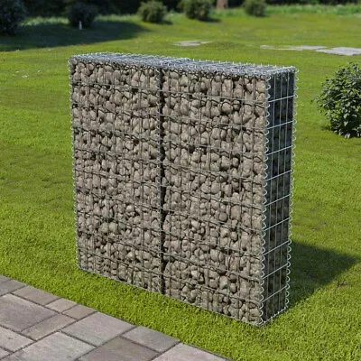 Garden Gabion Raised Bed Galvanised Steel Stone Basket Raised Bed Planter Pot • £49.95