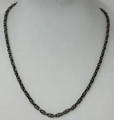 Vintage Mexican Sterling Silver Carmen Beckmann Ornate Heavy Chain Link Necklace • $175