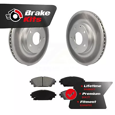 Front Coated Disc Brake Rotor & Semi-Metallic Pad Kit For 2014-2018 Mazda 3 2.5L • $104.44