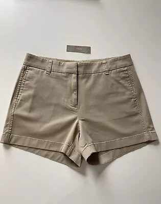 J Crew Women’s Chino Khaki Shorts 4” Stretch Size 4 • $19