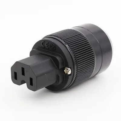 Pure Copper With Rhodium Plated Power Connector IEC Black Female Power Plug DIY • $7.20