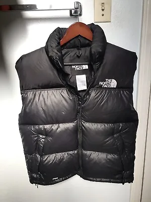 The North Face Vintage Nuptse Puffer Vest 700 Goose Down Black Women’s M • $215