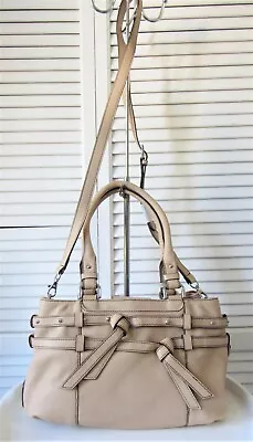 Nwt Maxx New York Nappa Leather Zip Top Satchel W/ Shoulder Strap Latte • $20