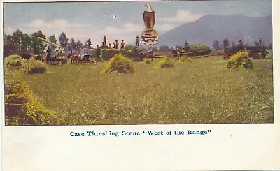 RACINE WI – J.I. Case Threshing Machine Co. Threshing Scene West Of The Range • $6.53