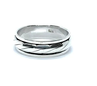 £19.99 • Buy Sterling Silver Spinning Ring 7mm Wide