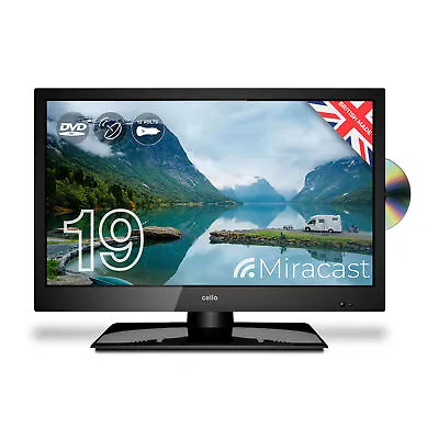 Cello 19  Traveller HD LED 12V Volt TV With Miracast And Built In DVD Player • £189.99