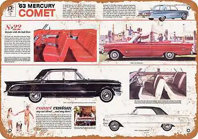 Metal Sign - 1963 Mercury Comet - Vintage Look Reproduction • $18.66