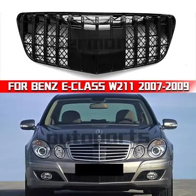 Glossy Black GTR Style Grille For Benz E-Class W211 2007-09 E280 E300 E350 E550 • $125