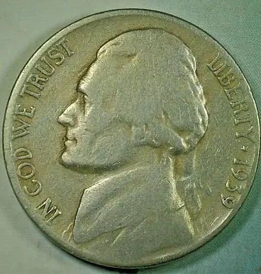 United States-1939  S  Jefferson Nickel Km#192 • $4.44