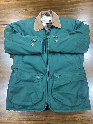 Vintage Green Women’s Eddie Bauer Lined Goose Down Chore Barn Coat Jacket Medium • $35