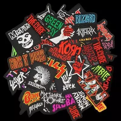 Random Lot Of 50 Rock Band Patches Iron On Music Punk Roll Heavy Metal Sew • $26.90