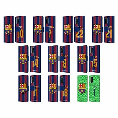 Fc Barcelona 2020/21 Players Home Kit Group 1 Leather Book Case For Samsung 1 • £19.95