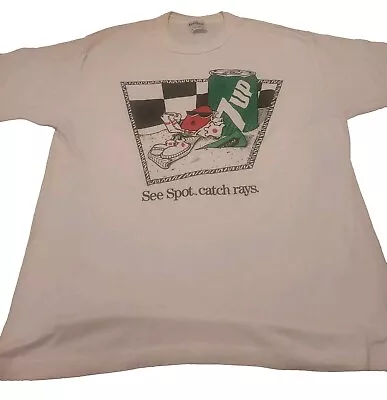 Vintage VTG 7UP Catch Rays 1988 Promo T-Shirt TeeJays Tag XL Single Stitch  • $24.99