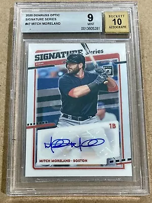 2020 Donruss Optic Mitch Moreland Autograph BGS 9 W/10 AUTO  • $15