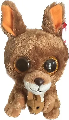 Ty Beanie Boos Kipper The Kangaroo 6  Plush Toy Glitter Eyes MWT • $5.99
