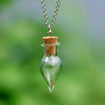 £3 • Buy 10 Pcs Mini Empty Teardrop-shaped Vials Glass Bottles Charm Vial