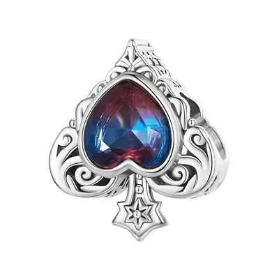 $26.99 • Buy SOLID Sterling Silver Queen Of Spades Cards Mystic CZ Charm By YOUnique Designs