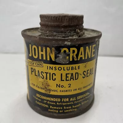 Antique Vintage John Crane Advertisement Can Lead Seal Morton Grove Illinois Jar • $10