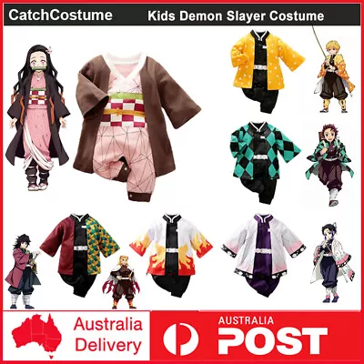 Demon Slayer Baby Costume Newborn Long Sleeve Boys Girls Rompers Jumpsuit Outfit • $36.99