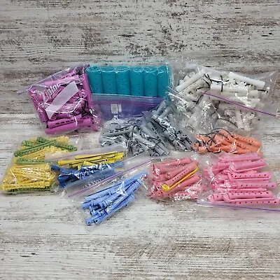 Vintage Lot  Plastic Assorted Perm Rollers Hair Curlers Perm • $37.98