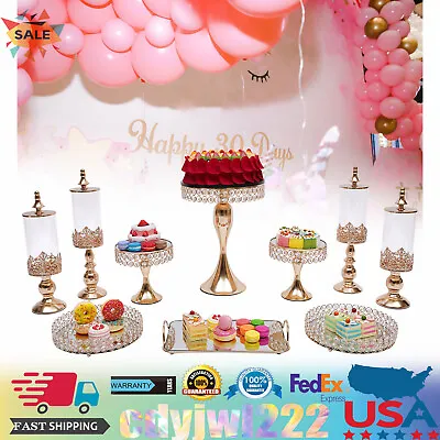 10PCS Cake Stand Cupcake Metal Dessert Table Stands Set For Birthday Party USA • $129.20