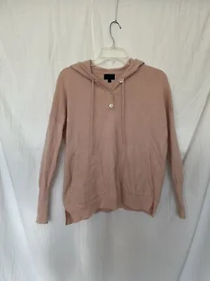 J.CREW COLLECTION 100% Cashmere Patch-pocket Hoodie Baby Pink XS Oversized • $99