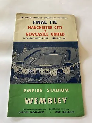 1955 FA Cup Final Manchester City V Newcastle United Football Programme • £19