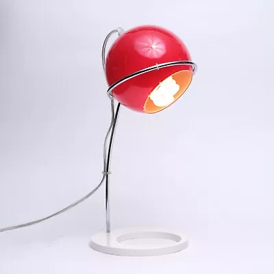 Vintage Habitat Retro Red Glass Sphere Table / Desk / Spot Lamp  Eye Ball Style • £16