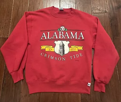 VINTAGE Alabama Crimson Tide Sweat Shirt-Red Football Mens 90s National Champs-S • $30
