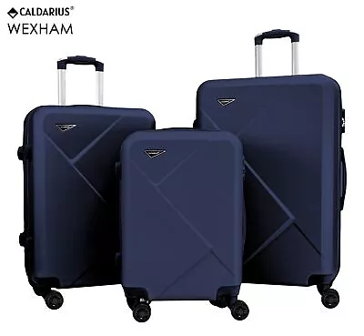 ABS HARD SHELL Suitcase 4 Wheel Travel Luggage Trolley Lightweight Case • £24.99