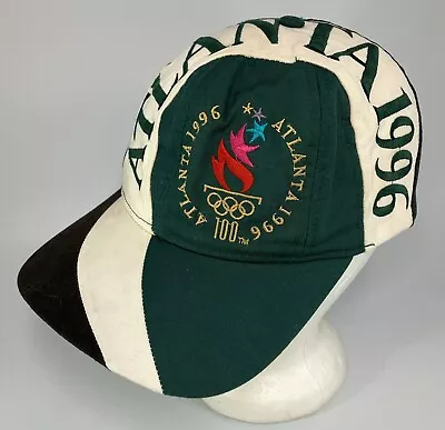 1996 Atlanta Olympic Games Script All-Over Snapback Hat Cap Vintage 90s Eastport • $45