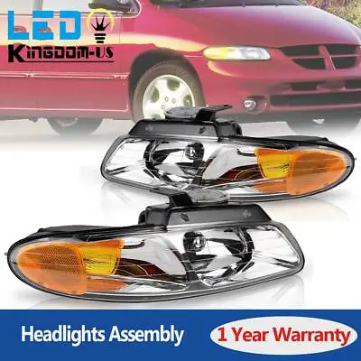 Headlights For 1996-2000 Dodge Caravan Chrysler Town & Country Voyager 96-00 • $61